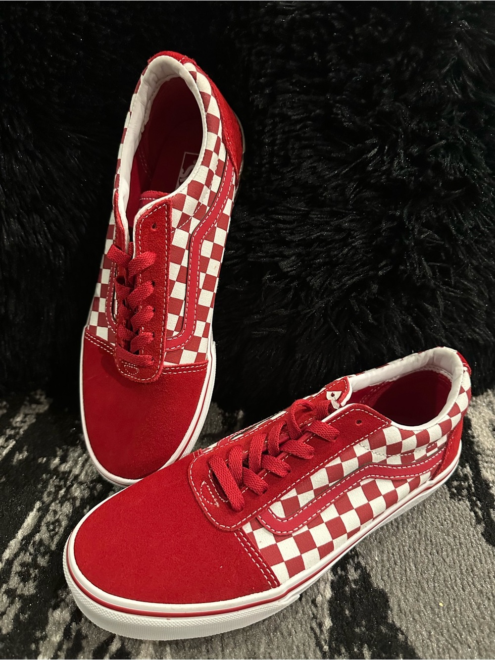 Vans Red Checkerboard Old Skool Sneakers